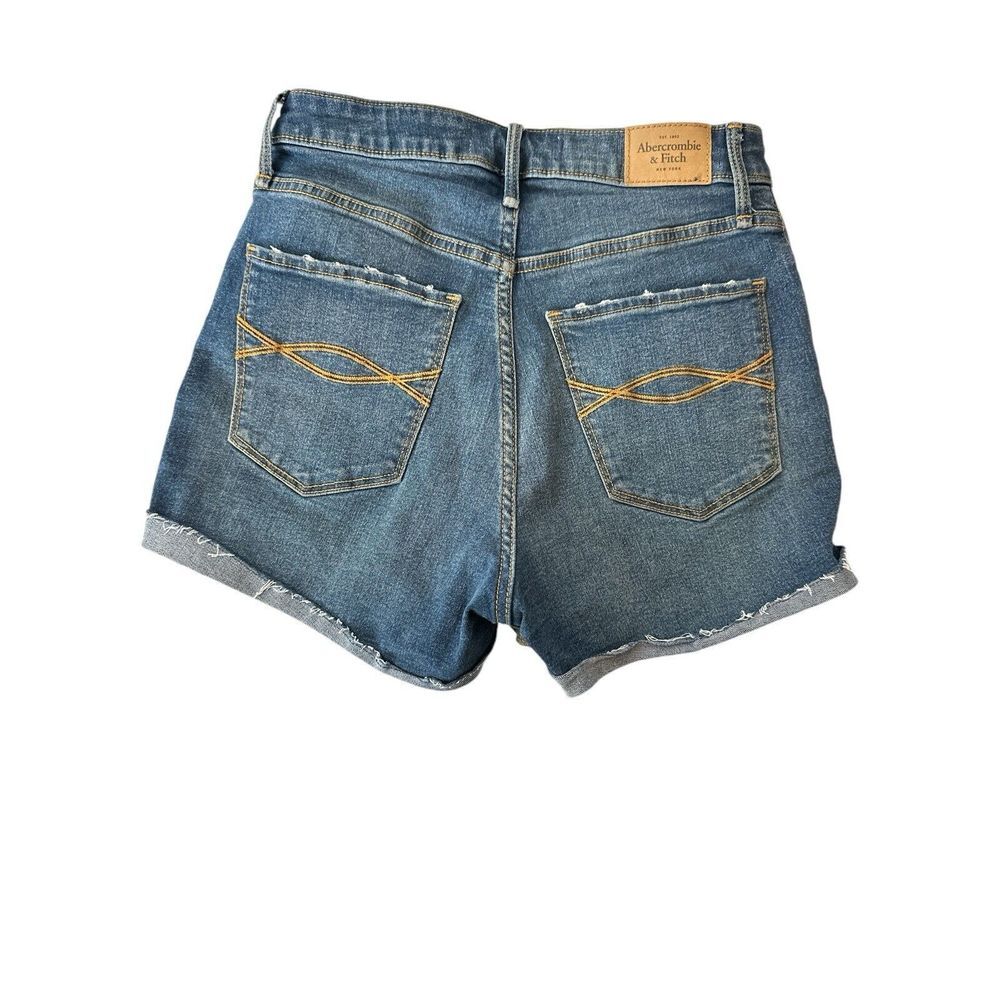 Abercrombie & Fitch Womens Blue Denim Jean‎ Shorts Size 25 High Waist